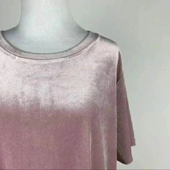 Old Navy womens top size L pink crushed velvet - Picture 3 of 9